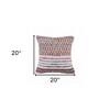 HomeRoots 20" X 20" Red Green Blue Yellow Orange And Pink Polyester Geometric Zippered Pillow - 3 of 4