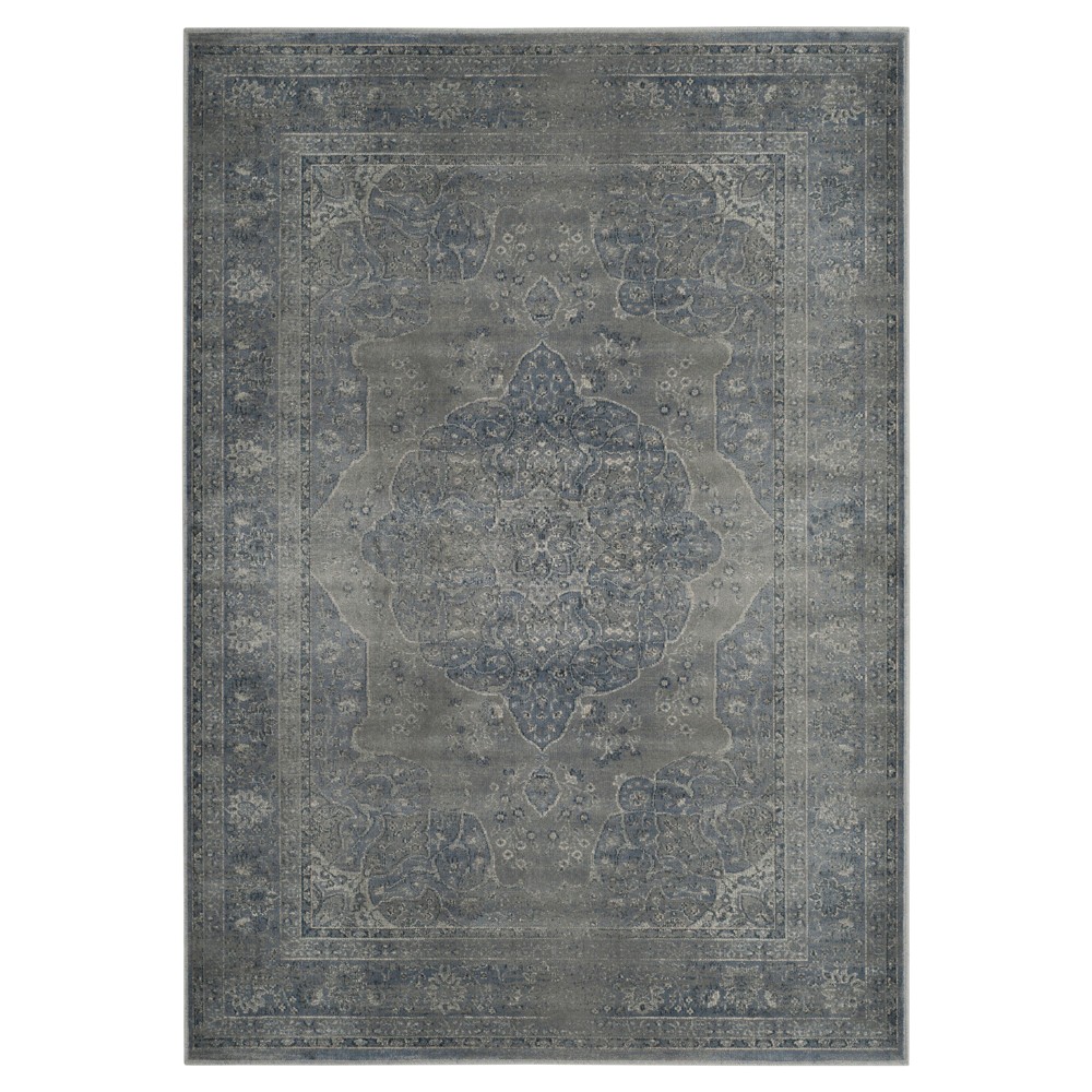 Light Blue/Light Gray Abstract Loomed Accent Rug - (4'x5'7in) - Safavieh