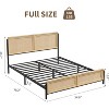 Acekool Rattan Bed Frame - Boho Full Size with Storage - 2 of 4