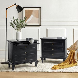 Giorgio 3 - Drawer Nightstand with  Built-In Outlets Set of 2|HULALA HOME - 1 of 4