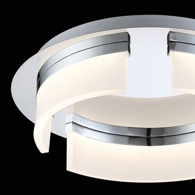 Bria Chrome and Opal Glass LED Flush Mount Light