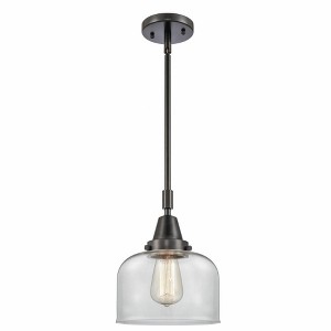 Bell - 1 Light Stem Hung Mini Pendant In Industrial Style-11.13 Inches Tall and 8 Inches Wide - 1 of 1
