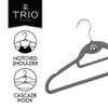 Trio Home Heavy Duty Rubber Hanger with Cascade Hook and Tie Bar,360 Degree Rotatable Hook (20 PACK)  - Grey - 4 of 4