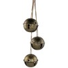 Northlight Jingle Bells with Plaid Bow Hanging Christmas Decoration - 20" - Gold - 3 of 4