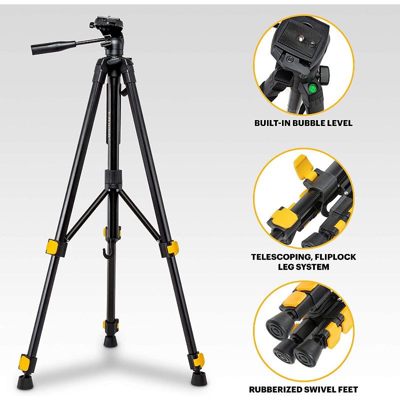 Kodak 62” Travel Tripod For Camera, Compact Tripod for Cell Phone, 5 of 8
