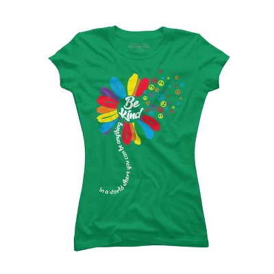 Adult Design By Humans You Can Be Anything Be Kind Flower Pride By HARGOOT-Shirt