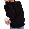 Women's Mock Neck Sweater Soft Winter Knit Top with Lantern Sleeves Premium Quality Fall/Winter Fashion - 2 of 4