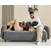 AMERLIFE Modern 3 Seater Sofa with Soft Boucle Upholstered, Comfy Cloud Couch for Living Room, Grey - 4 of 4