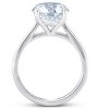 Pompeii3 4ct Solitaire Moissanite Engagement Ring 14k White Gold 10MM - 3 of 4