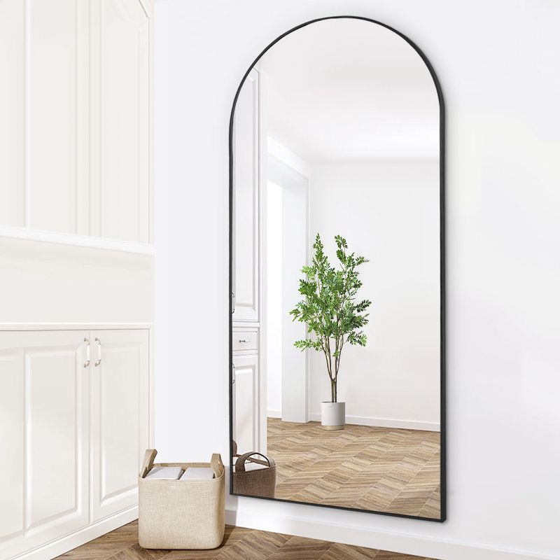 Muse Large Arch Mirror Full Length,71X24 Arched Mirror Oversize Rectangle With Arch-Crowned Top with Aluminum Frame Leaning Floor Mirrors-The Pop Home, 1 of 10