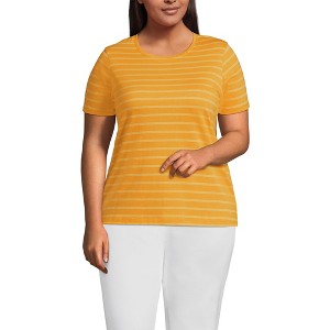 Lands' End Women's Relaxed Supima Cotton Crew Neck T-Shirt - 1 of 3
