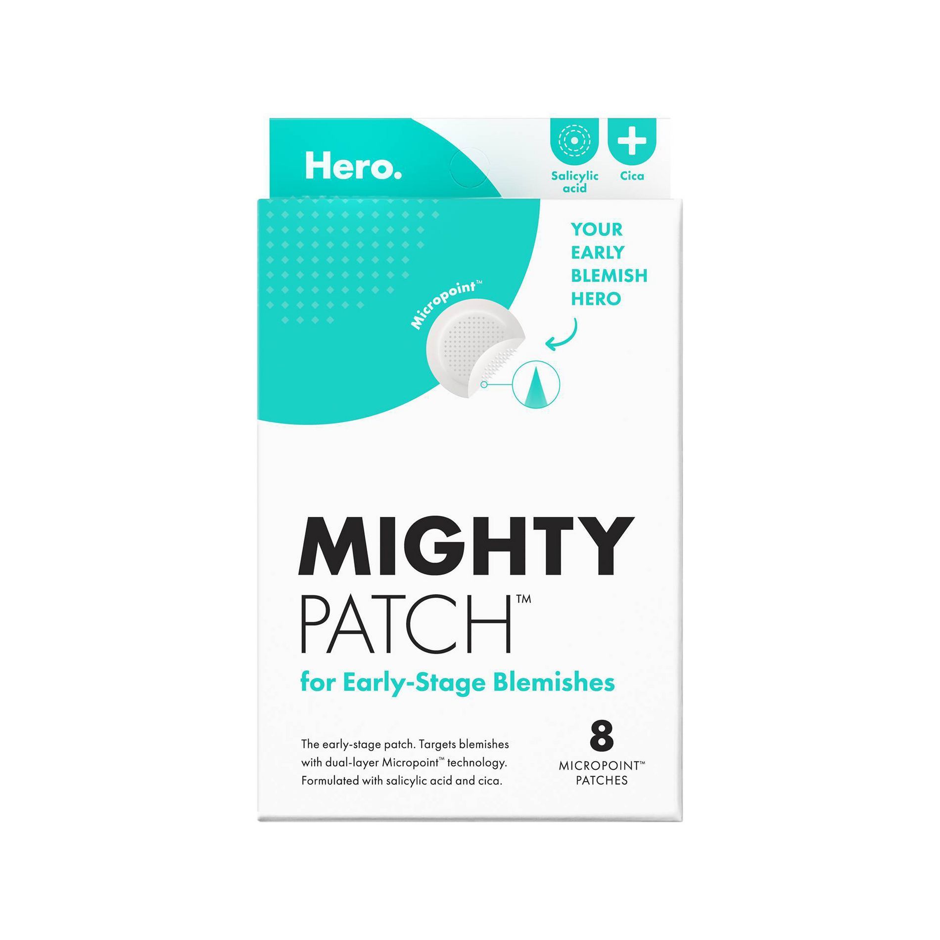 Hero Mighty Patch Micropoint for Blemishes - 8ct: Paraben-Free, Sulfate-Free, Contains Salicylic Acid, Acne-Prone Skin