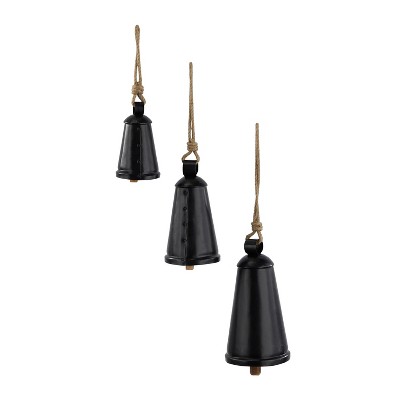 Set of 3 Metal 9.9 Bohemian Bell Brass - Olivia & May