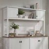 Sauder Cottage Road 66" Desk Hutch White: Bead Board Back, Storage Doors, Laminated Surface - 2 of 4