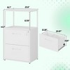 Mlezan 2-Drawer File Cabinet: Metal, Lockable Printer Stand for Home or Office. Fits Letter/Legal/F4/A4 Hanging Files, Compact and Functional. - 3 of 4