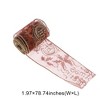 Unique Bargains Gift Wrap Ribbonoffee Cs Leaf & Letter Cloth Color 78.74"x1.97" 1 Pc - 3 of 4
