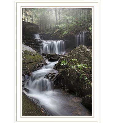 HomeRoots Ricketts Waterfall White Framed Print Wall Art