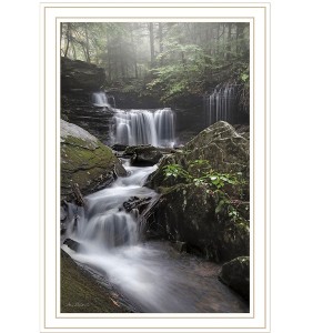 HomeRoots Ricketts Waterfall White Framed Print Wall Art - 1 of 4
