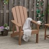 Outsunny Plastic Adirondack Chair, Outdoor Fire Pit Seating HDPE Lounger Chair with High Back and Wide Seat for Patio, Backyard, Garden - 3 of 4