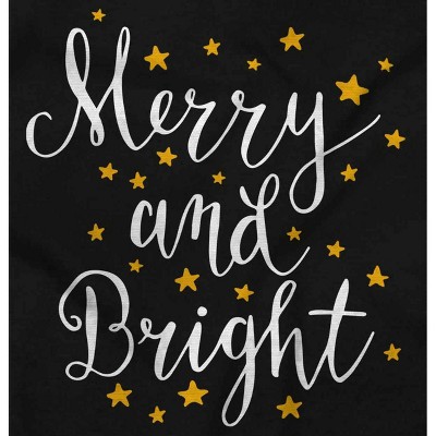 Christmas Merry and Bright Star Women Crewneck Sweatshirt Brisco Brands