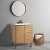 JONATHAN Y VAN1000 Aubert 20 in. W x 18 in. D x 33 in. H Thick Linear Slat Modern 2-Shelf Bath Vanity Cabinet Only (Sink Basin not Included) - 2 of 4