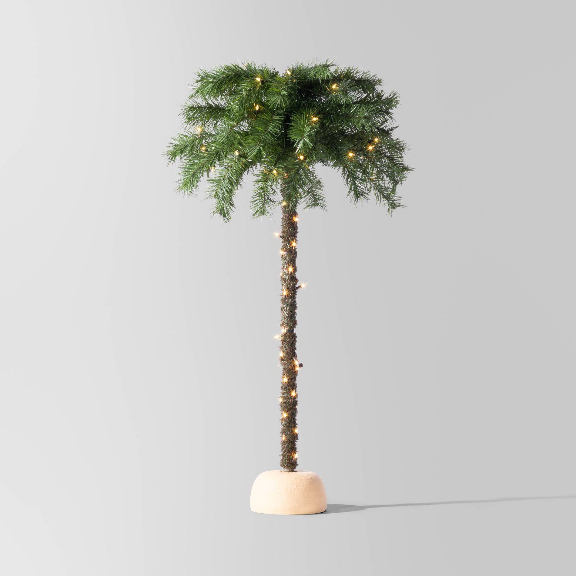 4' Palm Pre-Lit Artificial Christmas Tree Clear Lights - Wondershop™