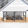 CLIHOME 16 ft. x 10 ft. Gray Aluminum Sloped Hardtop Pergola with UV-Blocking Polycarbonate Patio Cover and Wall Mount Kit - 4 of 4