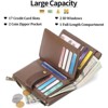 FATMOON Women’s Wallet - RFID Blocking Leather Wallet with Detachable Wristlet 17 Card Slots & Zippered Pockets–for Everyday, Travel - 4 of 4