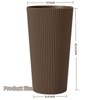 SEVOBAL 2 Piece Planters, Flower Pot with Stand, Mid-Century Modern Home Decor for Balcony Garden - 3 of 4