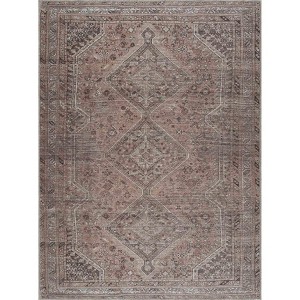 Hauteloom Barny Brown Flat Pile Washable Rug - 1 of 4