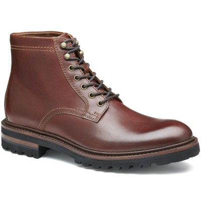 Johnston & Murphy Dudley Lug Plain Toe Lace-Up Dress Boot