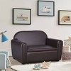 Costway Kids Sofa Armrest Chair Lounge Couch Wood Construction Storage Box Living Room - 2 of 4