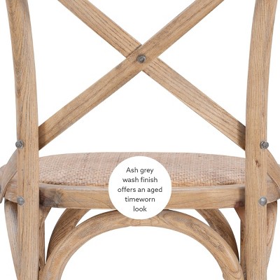 Roxy Coastal Gray Wash Vintage-Style Barstool 30"