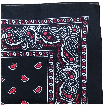 paisley black & red