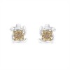 Haus of Brilliance Two-Toned Sterling Silver Diamond Accent Stud Earring - 2 of 4