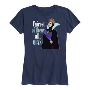 Women's - Disney Princess - Fairest of Them all Obvs Short Sleeve Graphic T-Shirt - 1 of 4