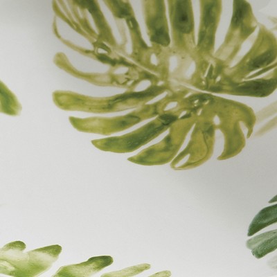 Island Medley Green Leaf Ceramic Serving Bowl