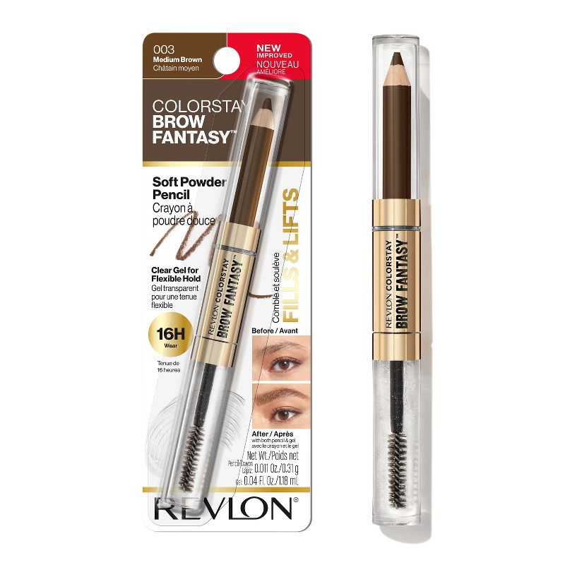 Revlon ColorStay Brow Fantasy Eyebrow Powder Pencil with Shaping Clear Gel - 0.051oz, 3 of 16