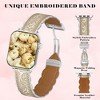 HTUTWOO Personality Embroidery Apple Watch Bands, Sports Watch Straps 38/40/41/42/44/45/46/49mm, for iWatch Series 11 10 9 8 7 6 5 4 3 2 1 SE Ultra - 2 of 4