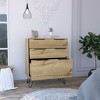 Augusta Dresser, Hairpin Legs, Three Drawers, Superior Top -Light Oak - 4 of 4