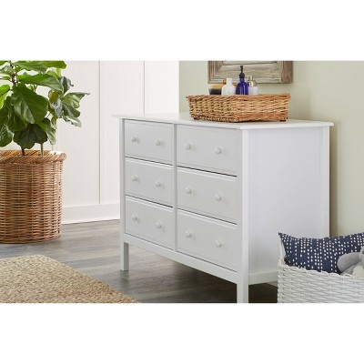Jayden White Double Dresser with 6 Drawers