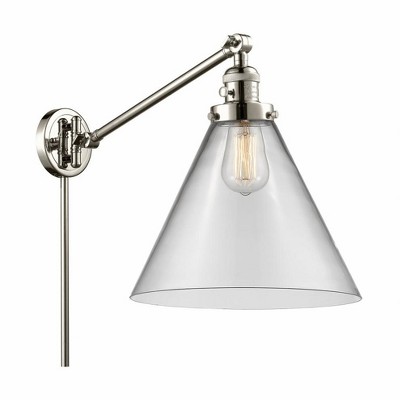 Cone - 1 Light Swing Arm Wall Sconce In Industrial Style-16 Inches Tall and 12 Inches Wide