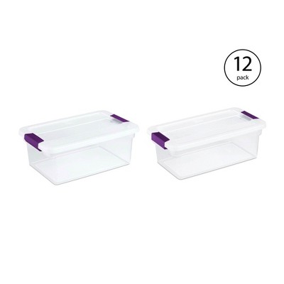 Sterilite 15 Qt. Plastic Storage Container (12 Pack) and 6 Qt. Tote (12 Pack)