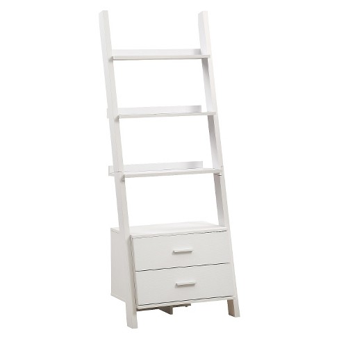 White bookcase with deals ladder