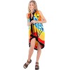 LA LEELA Women's Summer Beach Wrap Bikini Wraps Sarong Swimwear Cover up Skirt Bathing suit Swimsuit Pareo for Women One Size Blue, Tree - 2 of 4