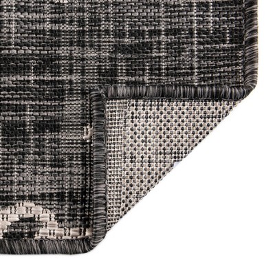 Charcoal 6' x 9' Easy-Care Outdoor Rectangular Rug