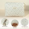 Unique Bargains Cotton Travel Cute Cherry Pattern Large Makeup Bag White 1 Pc - 3 of 4