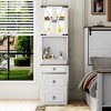 Vlsrka Makeup Vanity Set with LED Lights Flip-up Mirror and Hidden Storage - 3 of 4