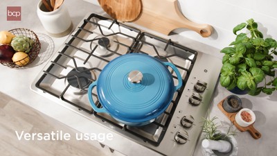 Light Gray 6 Quart Enameled Cast Iron Dutch Oven with Lid