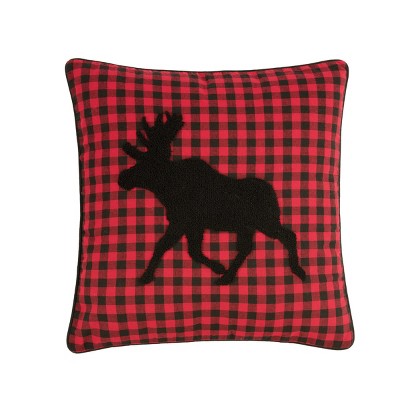 C&F Home 18" x 18" Woodford Moose Tufted Throw Pillow